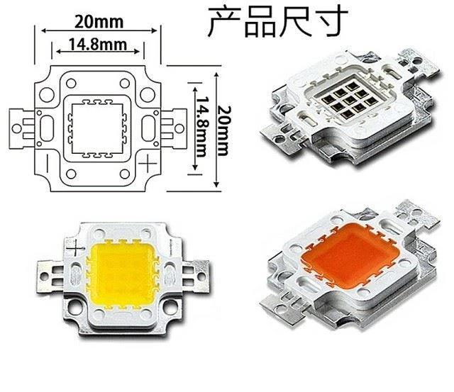 10W COB Led 110Lm/W Bridgelux 45Mil Chip