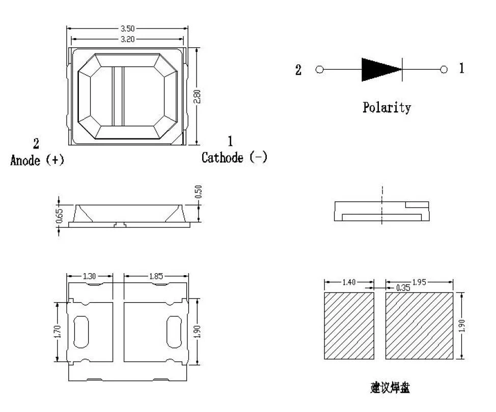 2835 smd led package dimensions 2835 smd led package dimensions